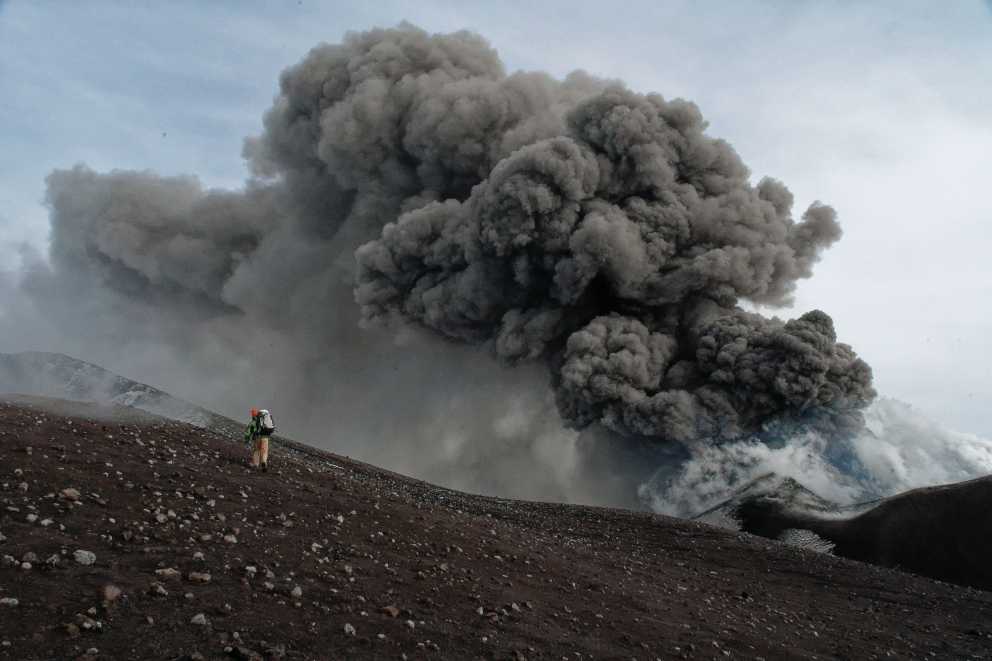 Iza Gronowska Gajda, volcano Etna, Sicily, Etna's eruption, Southeast Crater